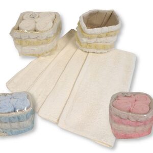Buy Baby 4 Pack Cotton Wash Cloths In Basket
