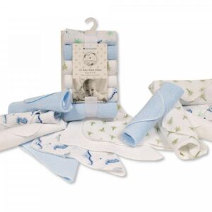 Baby Boy Wash Cloths - 12 Pack