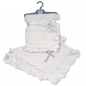 Buy Baby Christening Wrap With Satin Lace Border Online In Uk