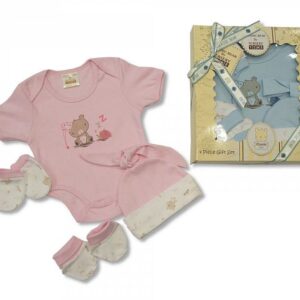 Buy Baby Cotton Gift Set 4 Pcs Classic Bear Online In Uk